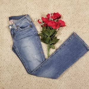 True Religion Hi Rise Boot Distressed Women's Jean